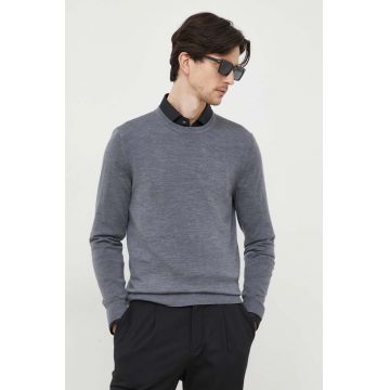 Michael Kors pulover de lana barbati, culoarea gri, light