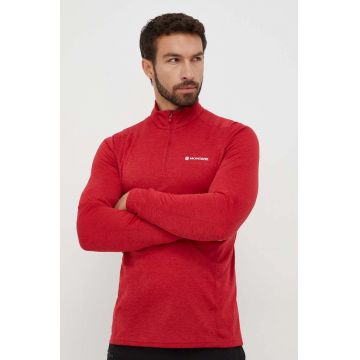 Montane longsleeve funcțional Dart Zip culoarea rosu