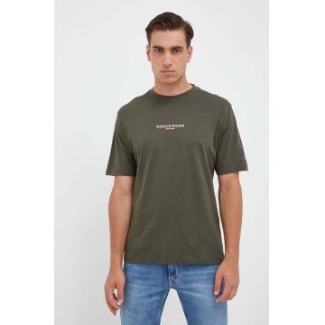 North Sails tricou din bumbac culoarea negru, cu imprimeu