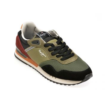 Pantofi PEPE JEANS kaki, MS30992, din material textil