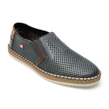 Pantofi RIEKER bleumarin, B5297, din piele naturala