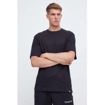 Reebok Classic tricou barbati, culoarea negru, neted