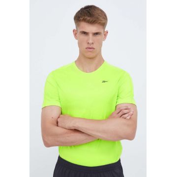 Reebok tricou de antrenament Tech culoarea verde, neted
