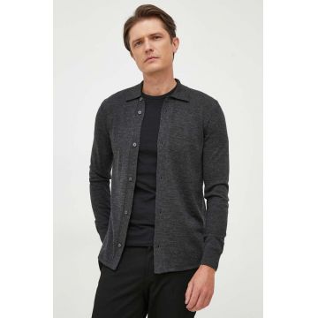 Seidensticker cardigan din lana culoarea negru
