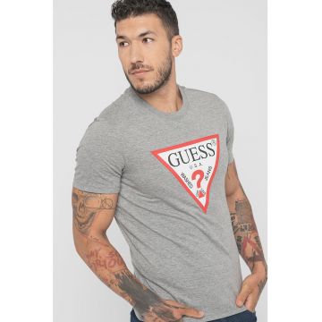 Tricou slim fit cu logo