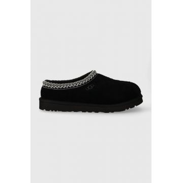 UGG papuci din piele intoarsa Tasman culoarea negru, 5950