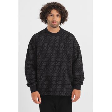 Bluza sport supradimensionata din material jacquard Dippins