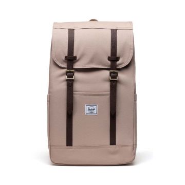 Herschel rucsac 11397-05905-OS Retreat Backpack culoarea bej, mare, neted