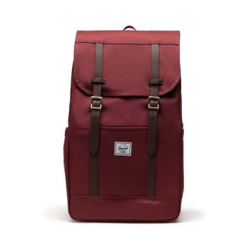 Herschel rucsac Retreat Backpack culoarea bordo, mare, neted