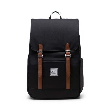 Herschel rucsac Retreat Small Backpack culoarea negru, mare, neted