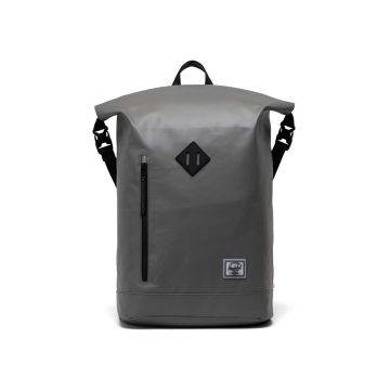 Herschel rucsac Roll Top Backpack culoarea gri, mare, neted