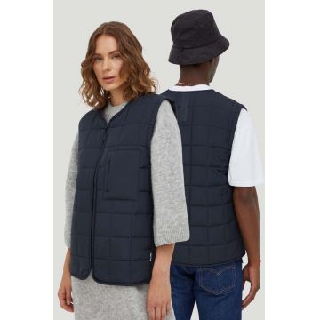 Rains vesta 18160 Vests culoarea albastru marin, de tranzitie