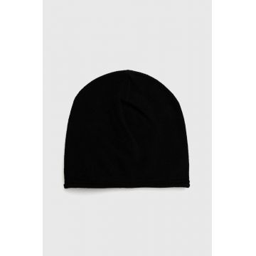United Colors of Benetton caciula din amestec de lana culoarea negru, din tesatura neteda