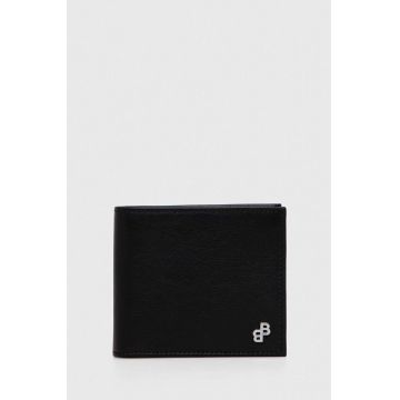 BOSS portofel de piele barbati, culoarea negru