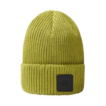 Caciula unisex elastica si tricotata cu aplicatie logo