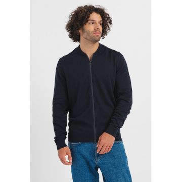 Cardigan tricotat fin cu fermoar San Jaque