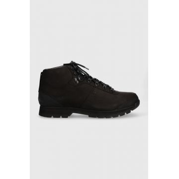 Charles Footwear ghete de piele Carney barbati, culoarea negru, Carney.Hiker.Black