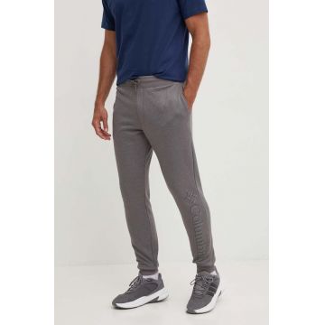 Columbia pantaloni de trening CSC Logo bărbați, culoarea gri, uni 1911601