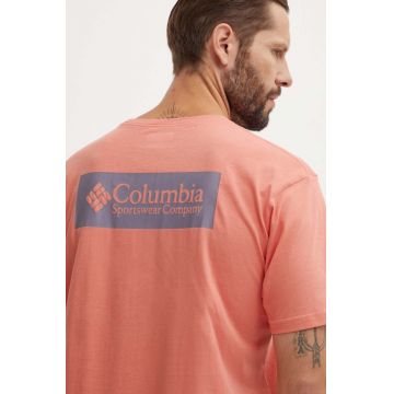 Columbia tricou din bumbac North Cascades culoarea roșu, cu imprimeu 1834041