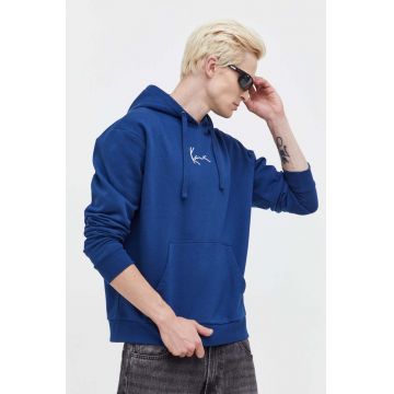 Karl Kani bluza barbati, culoarea albastru marin, cu glugă, cu imprimeu