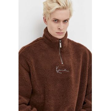 Karl Kani bluza barbati, culoarea maro, neted