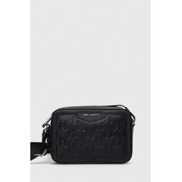 Karl Lagerfeld borseta de piele culoarea negru