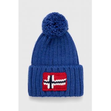 Napapijri caciula din amestec de lana din tricot gros
