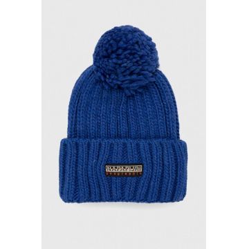 Napapijri caciula din amestec de lana din tricot gros