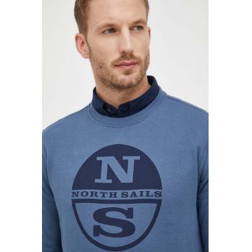 North Sails hanorac de bumbac barbati, cu imprimeu