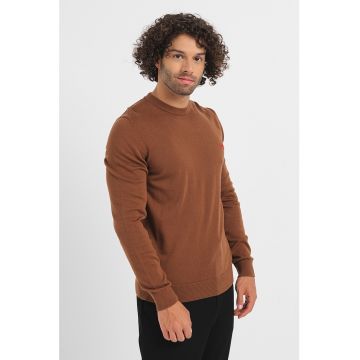 Pulover regular fit cu decolteu la baza gatului San Cassius