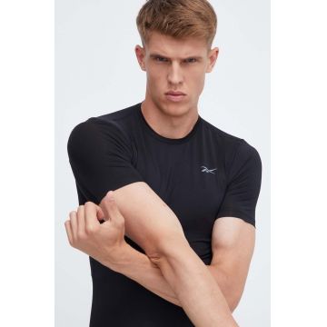 Reebok tricou de antrenament Compression culoarea negru, neted