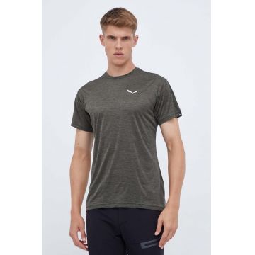 Salewa tricou sport Puez Melange culoarea verde, melanj, 00.0000026537