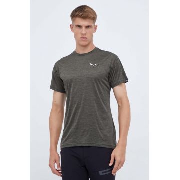 Salewa tricou sport Puez Melange culoarea verde, melanj