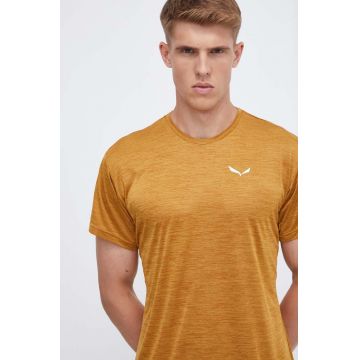 Salewa tricou sport Puez Melange culoarea maro, melanj, 00.0000026537