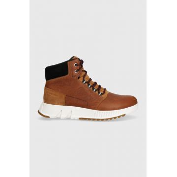 Sorel ghete de piele MAC HILL LITE MID WP barbati, culoarea maro, 2048841286 Sorel ghete de piele MAC HILL LITE MID WP barbati, culoarea maro, 2048841286