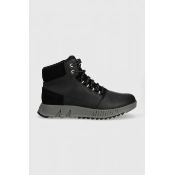 Sorel ghete de piele MAC HILL LITE MID WP barbati, culoarea negru, 2048841010