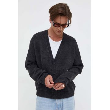 Tommy Jeans cardigan barbati, culoarea negru