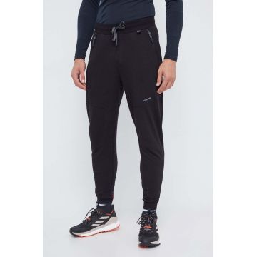 Viking pantaloni sport Hazen barbati, culoarea negru, neted