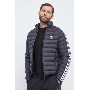 adidas Originals geaca barbati, culoarea negru, de iarna
