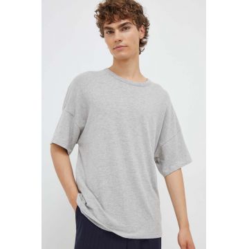 American Vintage tricou barbati, culoarea gri, neted