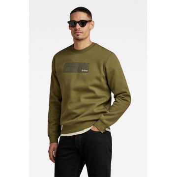 Bluza sport cu decolteu la baza gatului si logo brodat Felt