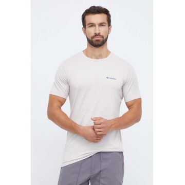 Columbia tricou sport culoarea bej, cu imprimeu