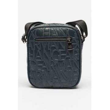 Geanta crossbody de piele ecologica cu monograma