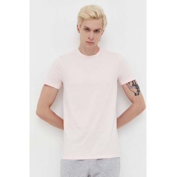 Hollister Co. tricou din bumbac culoarea roz, neted