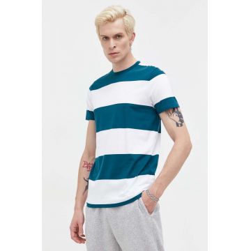 Hollister Co. tricou din bumbac culoarea verde, modelator