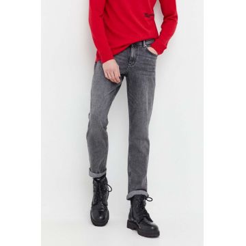 Karl Lagerfeld Jeans jeansi Monogram barbati, culoarea gri