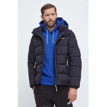 Napapijri geaca barbati, culoarea negru, de iarna, oversize
