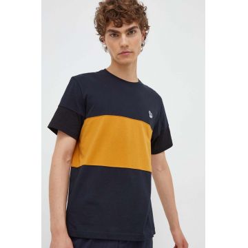 PS Paul Smith tricou din bumbac culoarea albastru marin, modelator