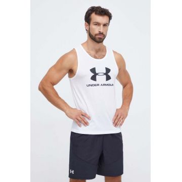 Under Armour tricou barbati, culoarea alb 1329589-408