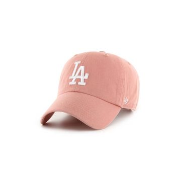 47brand șapcă de baseball din bumbac MLB Los Angeles Dodgers culoarea portocaliu, cu imprimeu